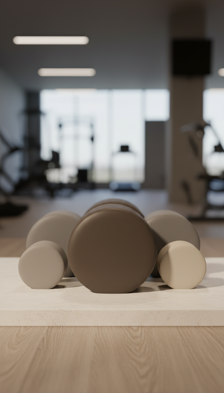 Sculptural Matte-Finish Dumbbell Set